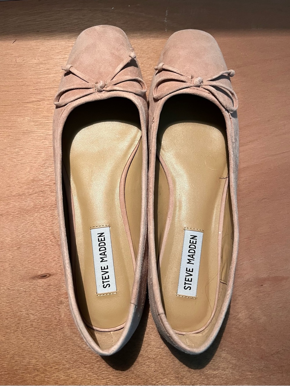 Steve Madden Women's Suede Ballet Flats in tan